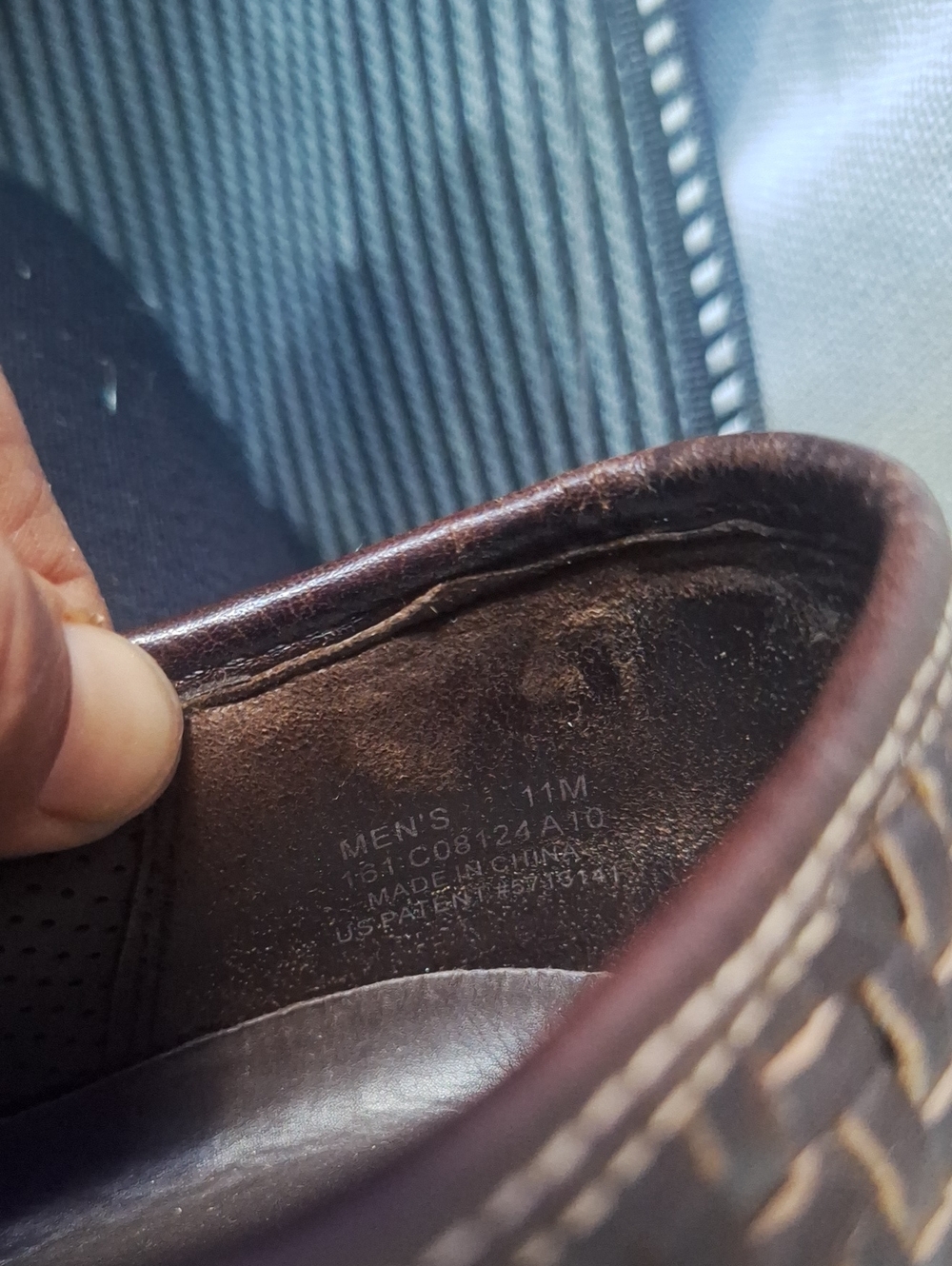 Cole Haan Nike Air Loafers Woven Leather Espadrille Slip-On Brown 11 - Picture 8 of 9